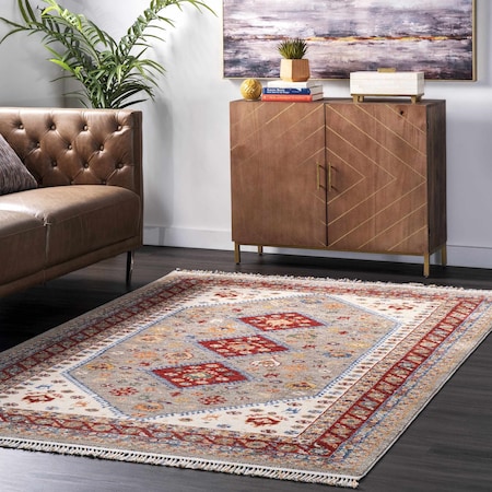Nuloom Romee Medallion Tasseled Area Rug 3ft x 5ft MUAG01B-305